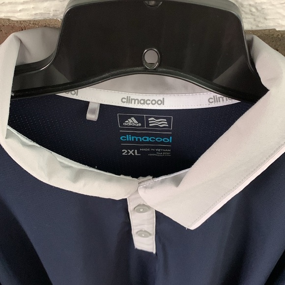 Mens Adidas Climacool Golf Polo, 2XL, Blue - Picture 3 of 7